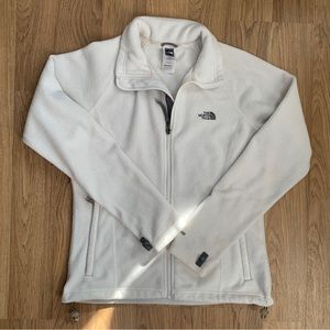 The North Face White Fleece Zip Up Jacket